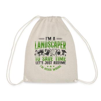 Landscaper Landscaping Landscape - Drawstring Bag - nature - Front