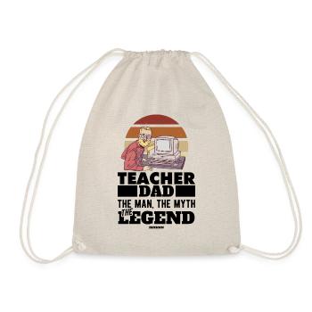 Teacher Dad The Man The Myth The Legend - Drawstring Bag - nature - Front