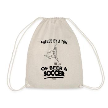 Football Game Father's Day Beer Gift - Drawstring Bag - nature - Front
