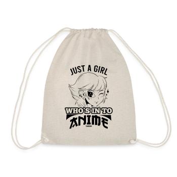 Anime Fille Manga Fille Dicton - Sac de sport léger - nature - Devant