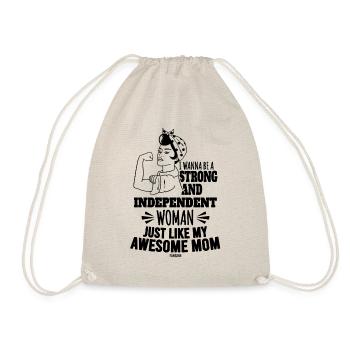 Fille Enfant Bébé Mère enceinte - Sac de sport léger - nature - Devant