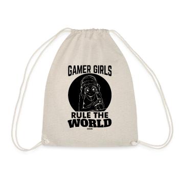 Girls Gaming Online Internet Gaming - Drawstring Bag - nature - Front