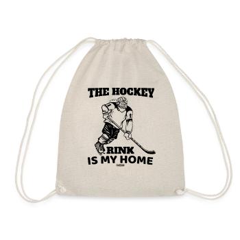 Ice Hockey Saying Ice Rink Ice Sports - Drawstring Bag - nature - Front