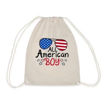 All American Boy 4th of July - Drawstring Bag - nature - Front