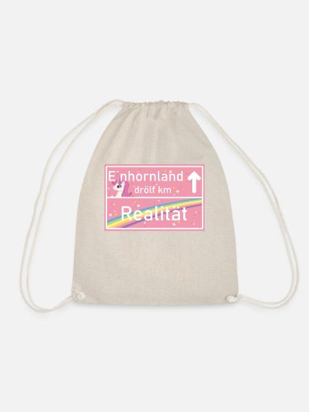 Einhornland Regenbogen LGBTQ Pride Einhorn - Turnbeutel - Natur