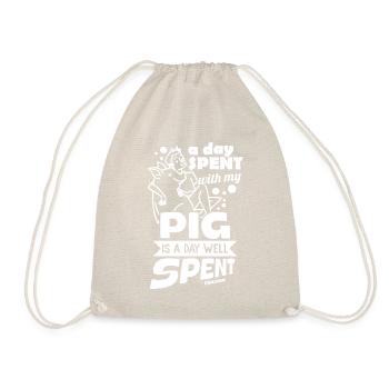Pig - Drawstring Bag - nature - Front