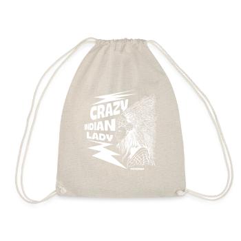 Crazy Indian Lady Native People America - Sac de sport léger - nature - Devant