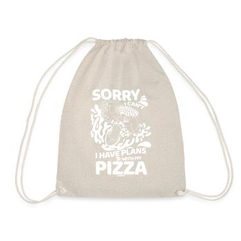 Désolé, je ne peux pas avoir de plans avec ma pizza - Sac de sport léger - nature - Devant