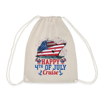 Happy 4th Of July Cruising USA Flag - Drawstring Bag - nature - Front