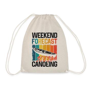 Canoe Canoeing Vintage Retro - Turnbeutel - Natur - Vorne
