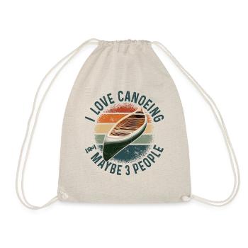 Canoe Canoeing Vintage Retro I - Turnbeutel - Natur - Vorne