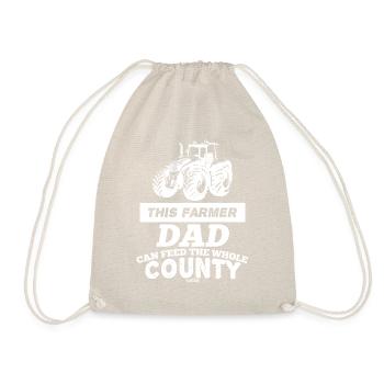 Farmer Dad Agriculture Father's Day - Drawstring Bag - nature - Front
