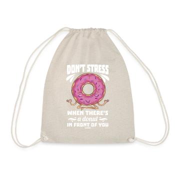 Donut Sweets Donuts Food Baker Gift - Drawstring Bag - nature - Front