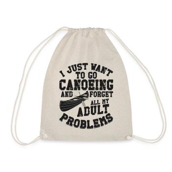 Canoe Canoeing Vintage I Just Want - Turnbeutel - Natur - Vorne