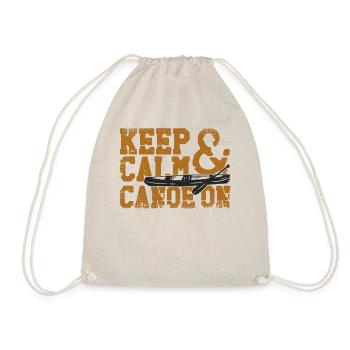 Canoe Canoeing Vintage Keep Calm - Drawstring Bag - nature - Front
