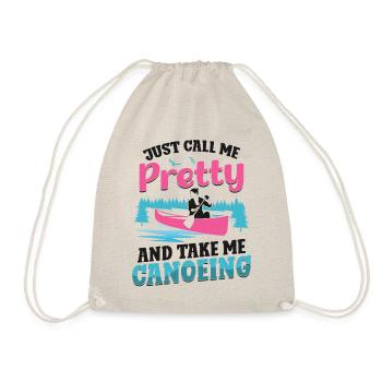 Canoe Canoeing Girl Just Call Me - Drawstring Bag - nature - Front