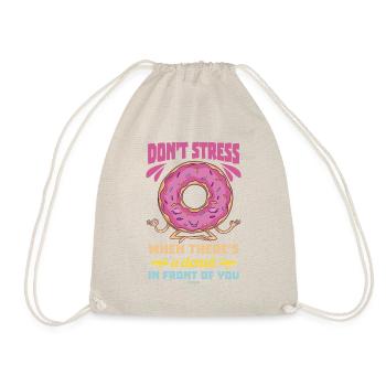 Donut Sweets Donuts Food Baker Gift - Drawstring Bag - nature - Front