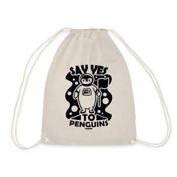 Say Yes To Penguins Astronaut Universe - Drawstring Bag - nature - Front