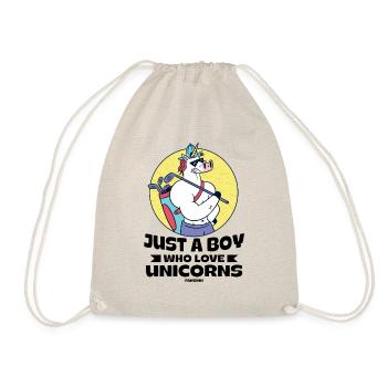 Just A Boy Who Love Unicorns - Turnbeutel - Natur - Vorne