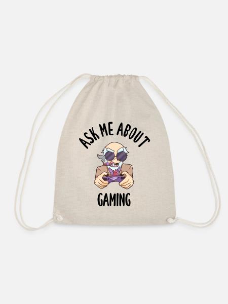 Ask Me About Gaming - Turnbeutel - Natur