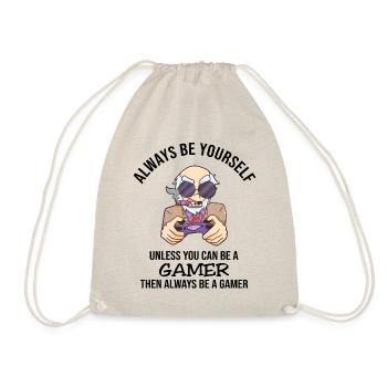 Always Be Yourself Gamer - Drawstring Bag - nature - Front