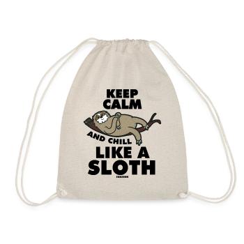 Keep Calm And Chill Like A Sloth - Drawstring Bag - nature - Front
