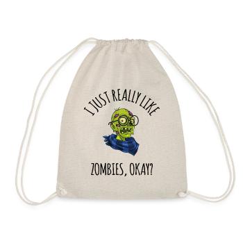 I Just Really Like Zombies ok? - Drawstring Bag - nature - Front