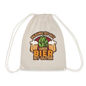 Bier Bildung Trinkspruch Lustig Hefe Weizen - Turnbeutel - Natur - Vorne