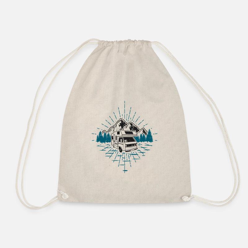 Motorhome holiday - Drawstring Bag - nature