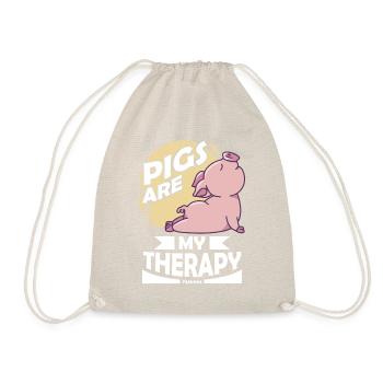 Pig - Drawstring Bag - nature - Front