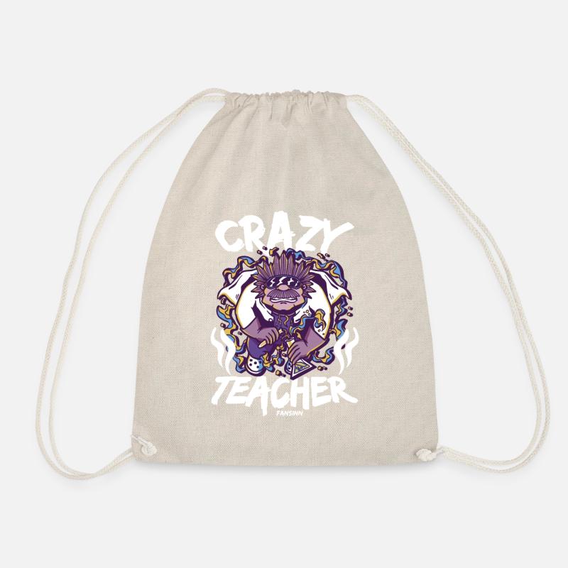 Crazy Teacher - Turnbeutel - Natur