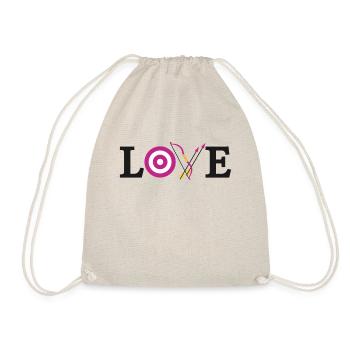 Archery Bow Archer Target Love - Drawstring Bag - nature - Front