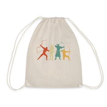 Archery Bow Archer Retro Vintage - Drawstring Bag - nature - Front