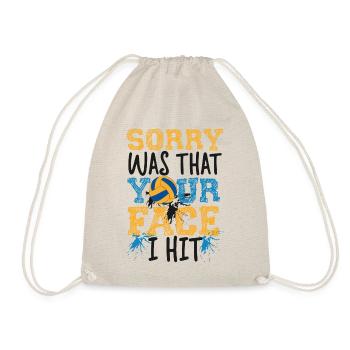 Volleyball Player Team Sorry What - Drawstring Bag - nature - Front