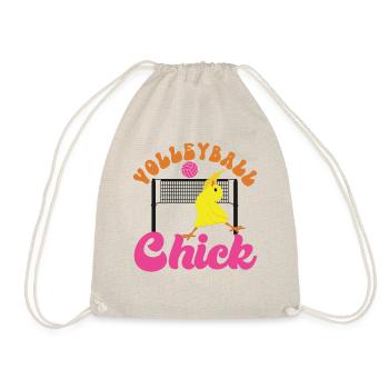 Volleyball Player Team Chicken - Turnbeutel - Natur - Vorne