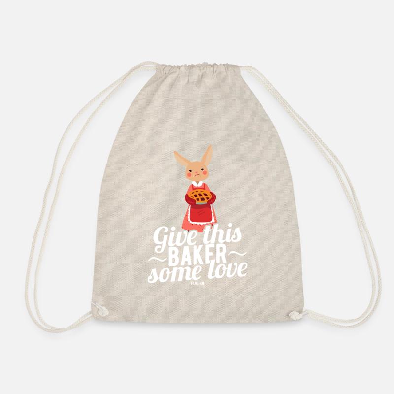 Hase backen Kuchen Küche lecker - Turnbeutel - Natur
