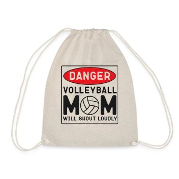 Volleyball Player Team Mom Mother - Drawstring Bag - nature - Front