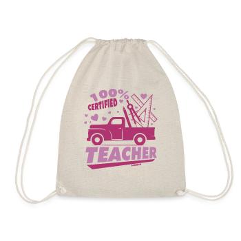100% Certified Teacher - Drawstring Bag - nature - Front