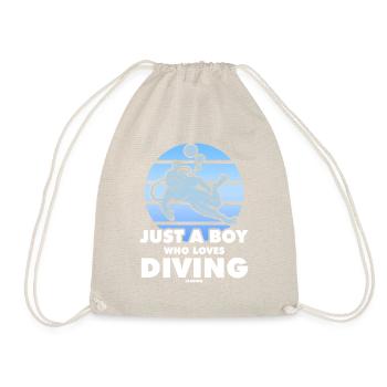 Just A Boy Who Loves Diving - Turnbeutel - Natur - Vorne