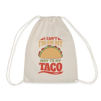 I Can't I'm On My Way To My Taco - Drawstring Bag - nature - Front