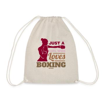 Just A Girl Who Loves Boxing - Turnbeutel - Natur - Vorne