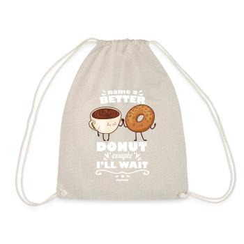 Donut Sweets Donuts Food Baker Gift - Drawstring Bag - nature - Front