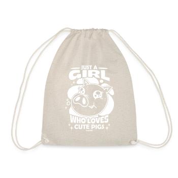 Pig - Drawstring Bag - nature - Front