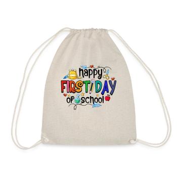 Happy First Day of School - Drawstring Bag - nature - Front