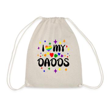 I Love My Dadds Onesie Matching - Drawstring Bag - nature - Front
