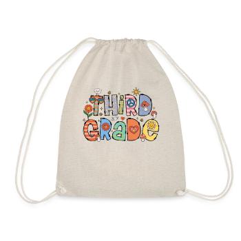 Third Grade First Day of School - Drawstring Bag - nature - Front