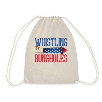 Whistling Bungholes Firework 4th of July Merica - Drawstring Bag - nature - Front