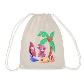 Surfing Manga Anime Manga Island Holiday - Drawstring Bag - nature - Front