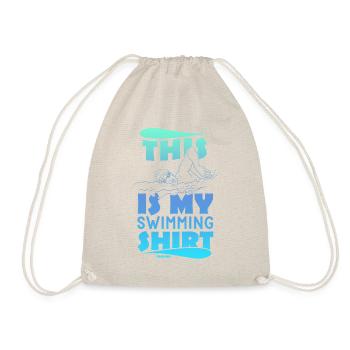 Schwimmen Bademeister Schwimmkurs Freibad Geschenk - Turnbeutel - Natur - Vorne