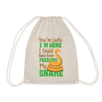Snake Serpent You're Lucky I'm - Turnbeutel - Natur - Vorne